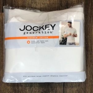 NWT 3 White Jockey Generation crew undershirts